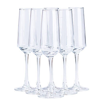 Келихи для шампанського на високій ніжці 6 шт HP564