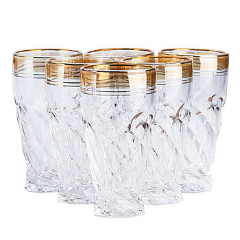 Склянки для скляні набір із 6 штук по 250 мл жовтий HP568