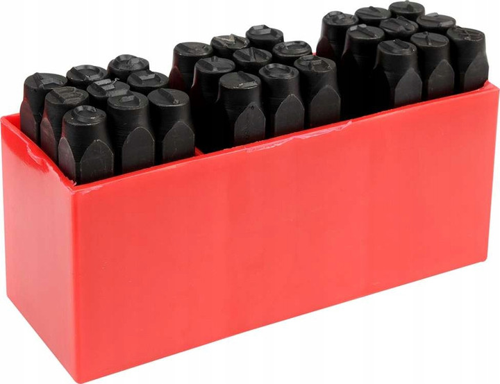 Клейма (штампи) літерні латинські для тиснення шрифт 8 мм 27 шт Yato YT-6863 / Набір штампів букви