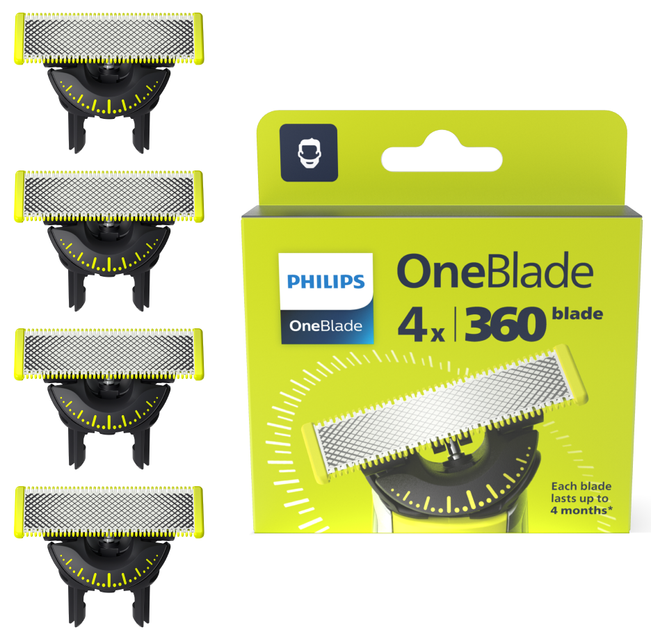 Змінне плаваюче лезо PHILIPS OneBlade 360 QP440/50 4 шт