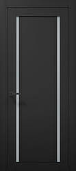 Двері міжкімнатні Папа Карло Тетра Т-10 Чорний матовий, скло сатин