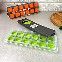 Форма для льоду із силіконовими комірками (12 шт) ICE CUBE Orange-Green