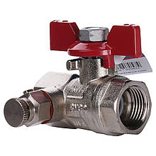 Кран магістральний для води ARCO DN 1/2" з дренажем і повітровідвідником 152203