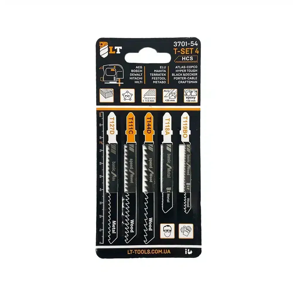 Набір полотен для електролобзика T-SET 4 (5 шт. - T127D HCS. T111C HCS. T144D HCS. T118A HCS. T119BO, фото 1