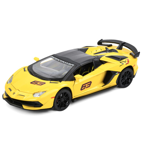 Машинка Lamborghini Aventador моделька іграшка металева колекційна 22 см Жовтий (60625)