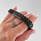 Чоловічий браслет з емаллю шириною 11 мм з нержавіючої медичної сталі (19см 20см 21см 22см 23см), фото 2