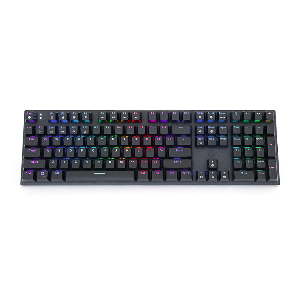 Клавіатура USB Fantech MK855RGB, довжина кабелю 135 см, (Eng), Black, 108к, Q10