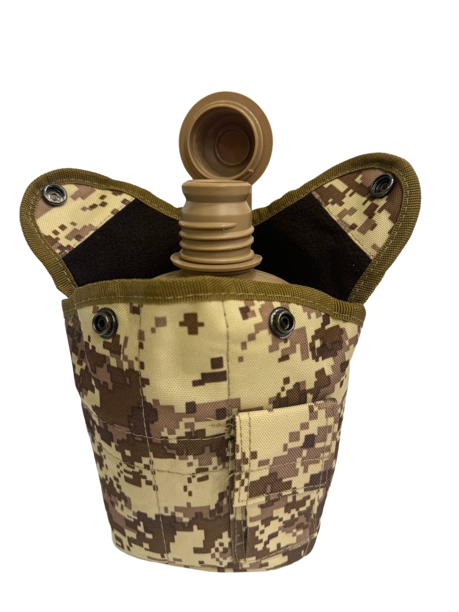 Фляга Solve NATO армійська з чохлом що утеплює 1 л Коричневий піксель KT6003936 peremogaua