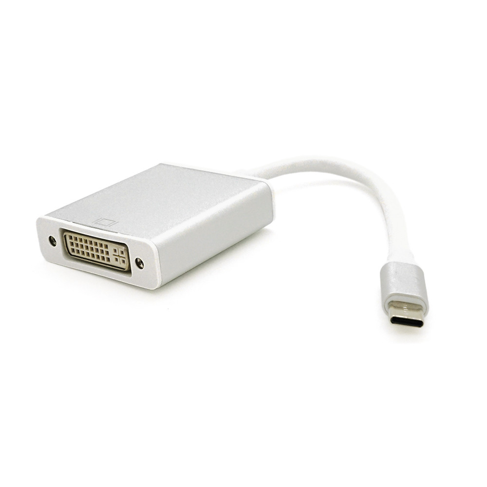 Конвертер Type-C (тато) на DVI (мама) 10cm, GOLD, 4K/2K, Пакет