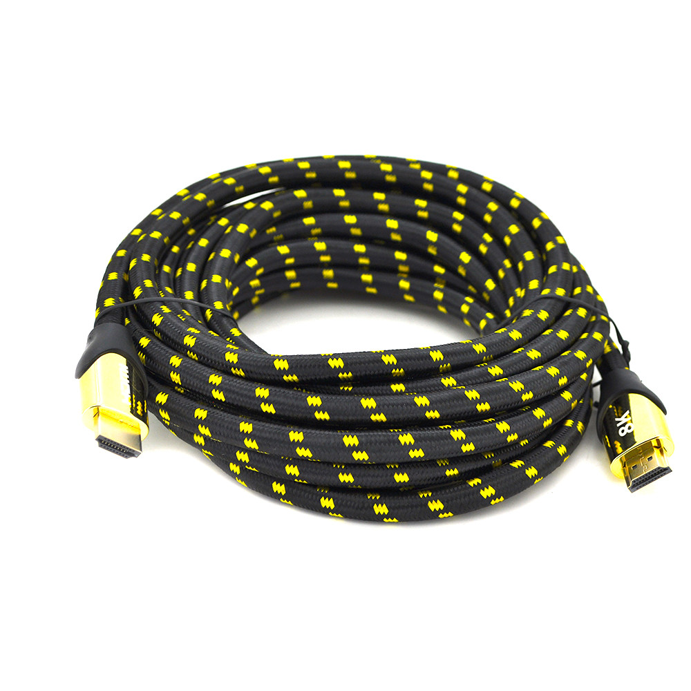 Кабель Ritar PL-HD207 HDMI-HDMI 19+1, UltraHD 8K 60HZ, 4K 120HZ, 5.0m, v2,1, OD-6.3mm, з фільтром, в обплетенні