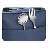 Ланч бег - термосумка для їжі з собою Lunch Time, рожева, фото 6