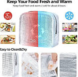 Ланч бег - термосумка для їжі з собою Lunch Time, синя, фото 3