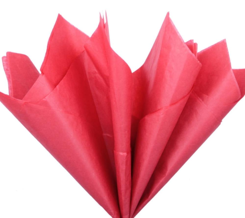 Папір тиш'ю кольоровий 50*66 см 10 аркушів Ваш Комфорт Premium 1***_червоний (1060), фото 1