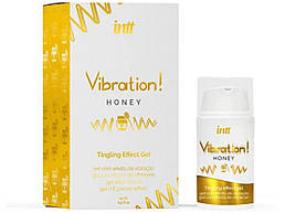 Рідкий вібратор Intt Vibration Honey (15 мл), густий гель дуже смачний, діє до 30 хв