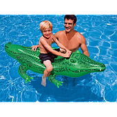 Надувний пліт для плавання Intex 58546 NP "Крокодил" розміром 168х86 см