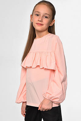 Блуза дитяча для дівчинки персикового кольору р.XL 182834T Безкоштовна доставка