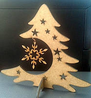 Новорічна Ялинка з МДФ ☆ Іграшка Сніжинка ☆ Новий Рік