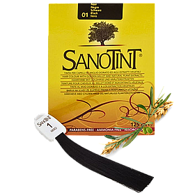 Натуральна фарба для волосся SanoTint Classic Чорна №01, 125 мл від Вівасан