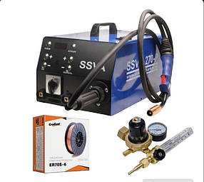 Зварювальний інверторний напівавтомат SSVA-270-P 380 4-х роликовий з пальником RF GRIP 25 3 МЕТРИ (ABICOR BINZEL)