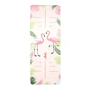 Килимок для фітнесу йоги нековзкий двошаровий професійний 183 × 68 см товщина 4 мм каучук замша Gemini Sport PSY-0890Y, фото 6