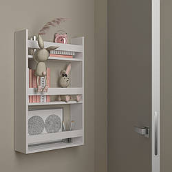 Навісна полиця в дитячу кімнату для декору, дитячий стелаж з відкритими полицями для зберігання книг 50 см