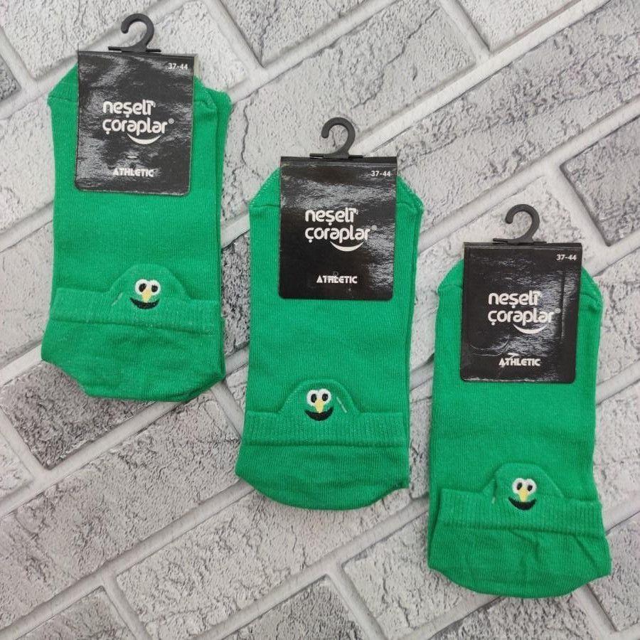 Шкарпетки жіночі короткі весна/осінь зелені one size (37-41р) Neseli Coraplar Туреччина 20034573