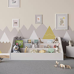 Ступінчаста дитяча полиця-стелаж з 3 відділеннями для зберігання іграшок та книг з ЛДСП, меблі для дітей