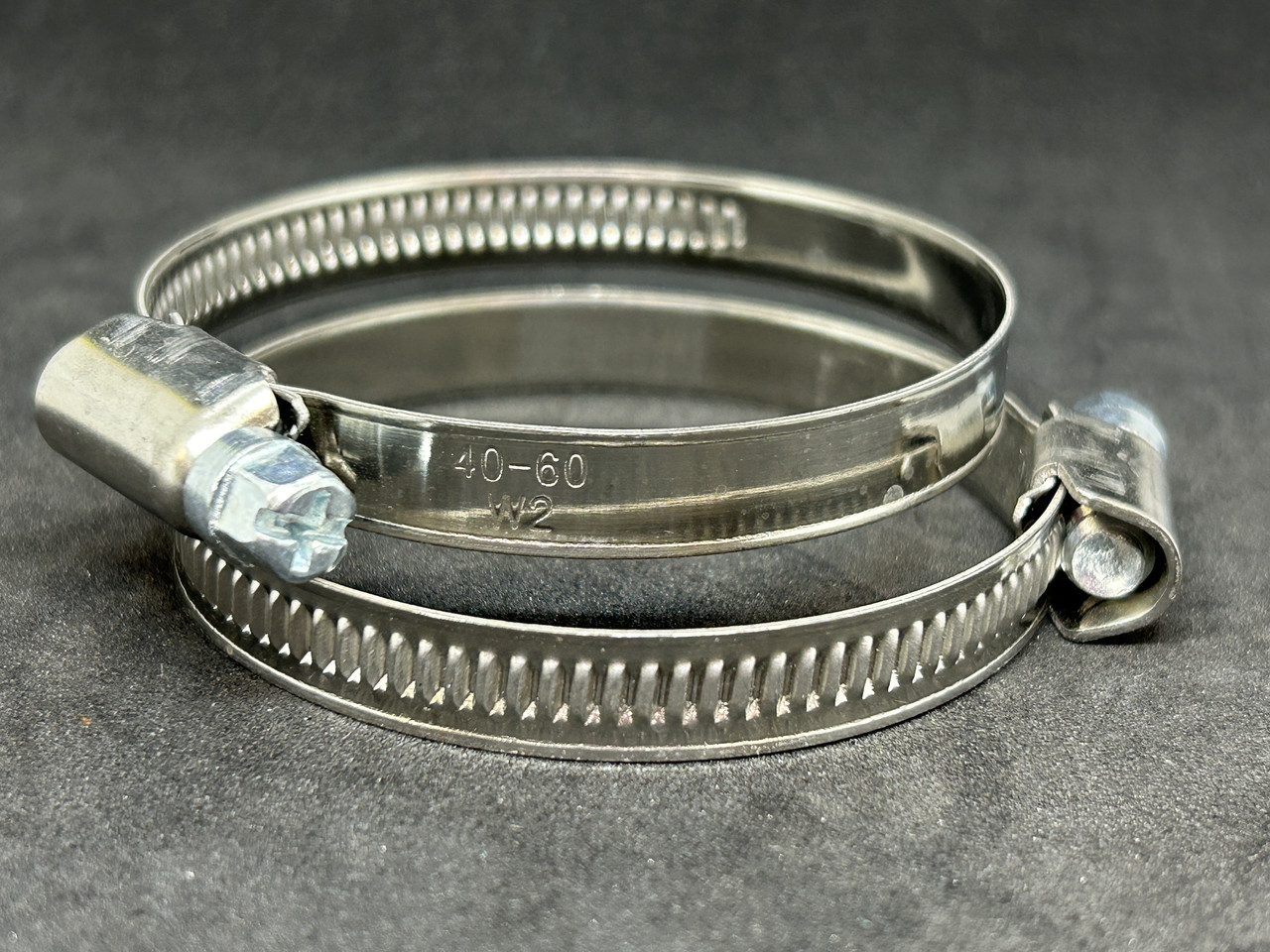 Хомут сталевий НЕРЖ 40-60 W2, фото 1