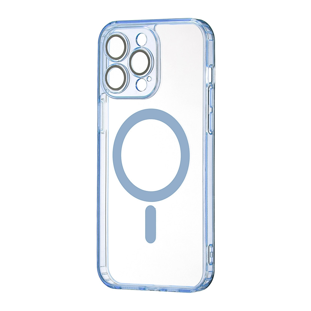 Чохол накладка with MagSafe Clear Case Magnetic для Apple iPhone 15 Pro Max Blue (Синій), фото 1