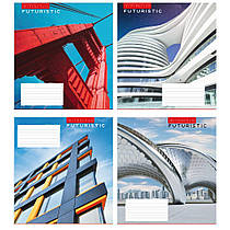 Зошит 60 аркушів у клітинку Поліграфіст Сучасне місто 60К 906