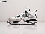 Кросівки чоловічі білі 41 45 Nike Air Jordan 4 Retro, фото 3