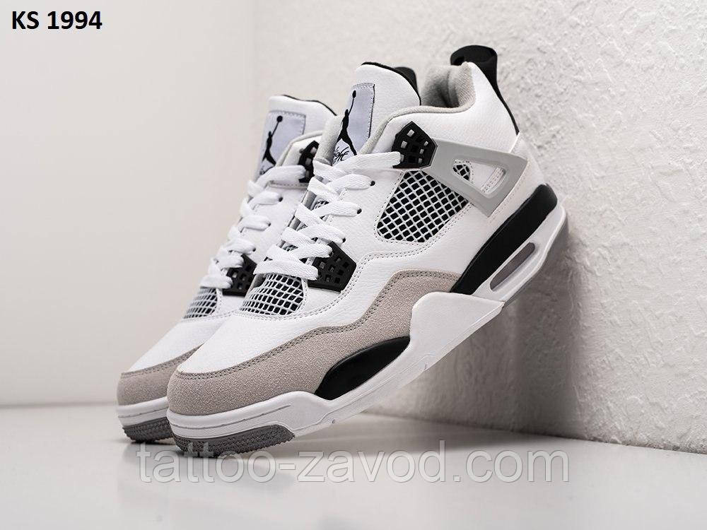 Кросівки чоловічі білі 41 45 Nike Air Jordan 4 Retro, фото 1