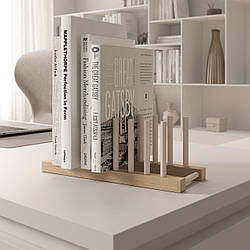 Стильна дитяча полиця для зберігання книг із нагелями з ЛДСП, книжкова полиця-вітрина для декору дитячої кімнати