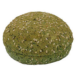 Булочка для гамбургера шпинатна з кунжутом 80 г (27 шт.)