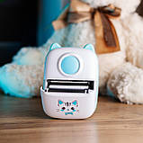 Мини принтер для телефона детский с бумагой карманный минипринтер портативный беспроводной с термопечатью, фото 2