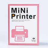 Мини принтер для телефона детский с бумагой карманный минипринтер портативный беспроводной с термопечатью, фото 3