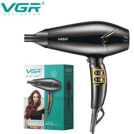 Фен для сушіння та укладання волосся VGR V-423 Professional Powerful 1800-2200 Вт, фото 1