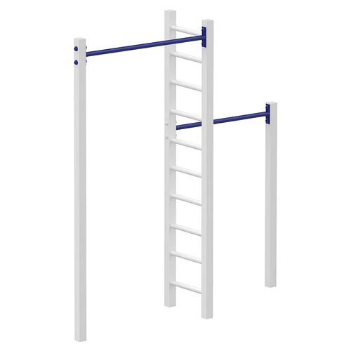 Турник для спортивной зоны двойной металлический угловой с лестницей ...