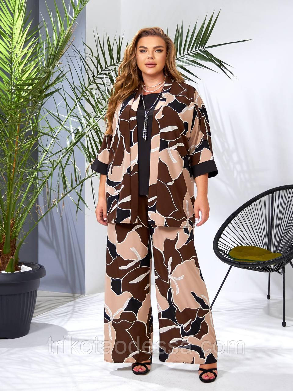 Костюм жіночий 3-ка 1370тс батал р.50-60, фото 1