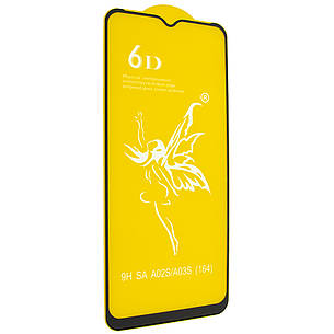 Захисне скло 6D для Samsung A02 / M02 / A12 / M12 Black, фото 1