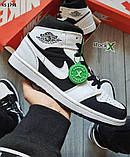 Кросівки чоловічі шкіряні чорно-білі 42 43 44 45 Nike Air Jordan 1 Retro High OG, фото 5
