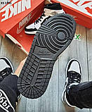 Кросівки чоловічі шкіряні чорно-білі 42 43 44 45 Nike Air Jordan 1 Retro High OG, фото 6