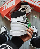 Кросівки чоловічі шкіряні чорно-білі 42 43 44 45 Nike Air Jordan 1 Retro High OG, фото 8