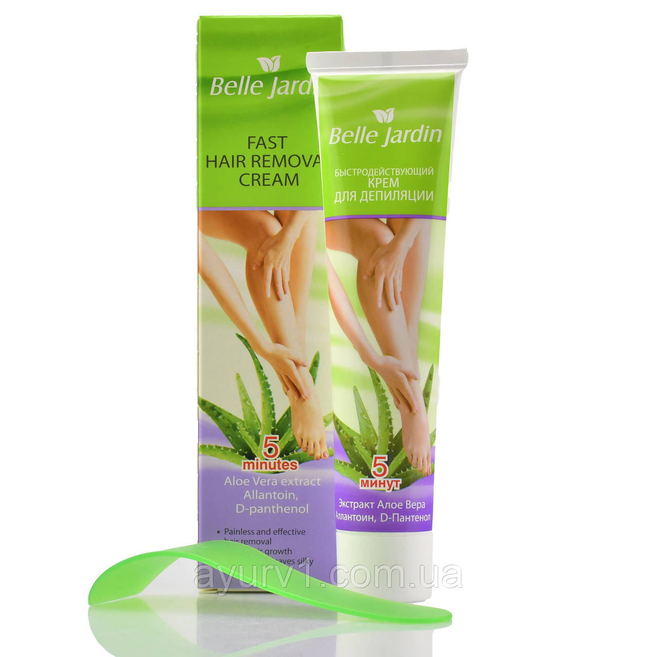 Швидкодіючий крем для депіляції з екстрактом алое, аллатонін та д-пантенол, Depilatory Cream, Belle Jardin, 75 ml