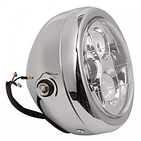 Фара LED A023GN хром кругла в ретростилі з габаритом 5.75" (діаметр кріплення 16 см)