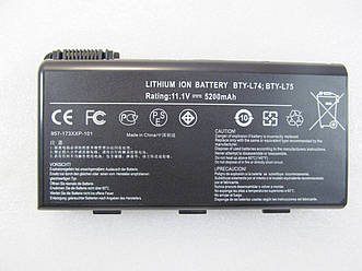 Батарея для ноутбука MSI BTY-L74, 5200mAh, 6cell, 11.1V, Li-ion, чорна,