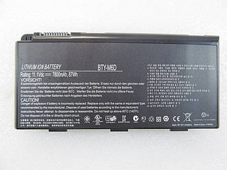 Батарея для ноутбука MSI BTY-M6D, 7800mAh, 6cell, 11.1 V, Li-ion, чорний, ОРИГІНАЛЬНА
