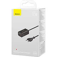 Мережевий зарядний пристрій Baseus GaN3 Pro Desktop Fast Charger 2C+2U 65W + Cable Black (CCGP040101), фото 8