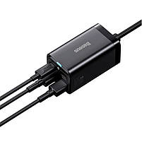 Мережевий зарядний пристрій Baseus GaN3 Pro Desktop Fast Charger 2C+2U 65W + Cable Black (CCGP040101), фото 5