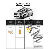 Комплект фільтрів Opel Meriva B 1.4 (2010-2017) WIX
